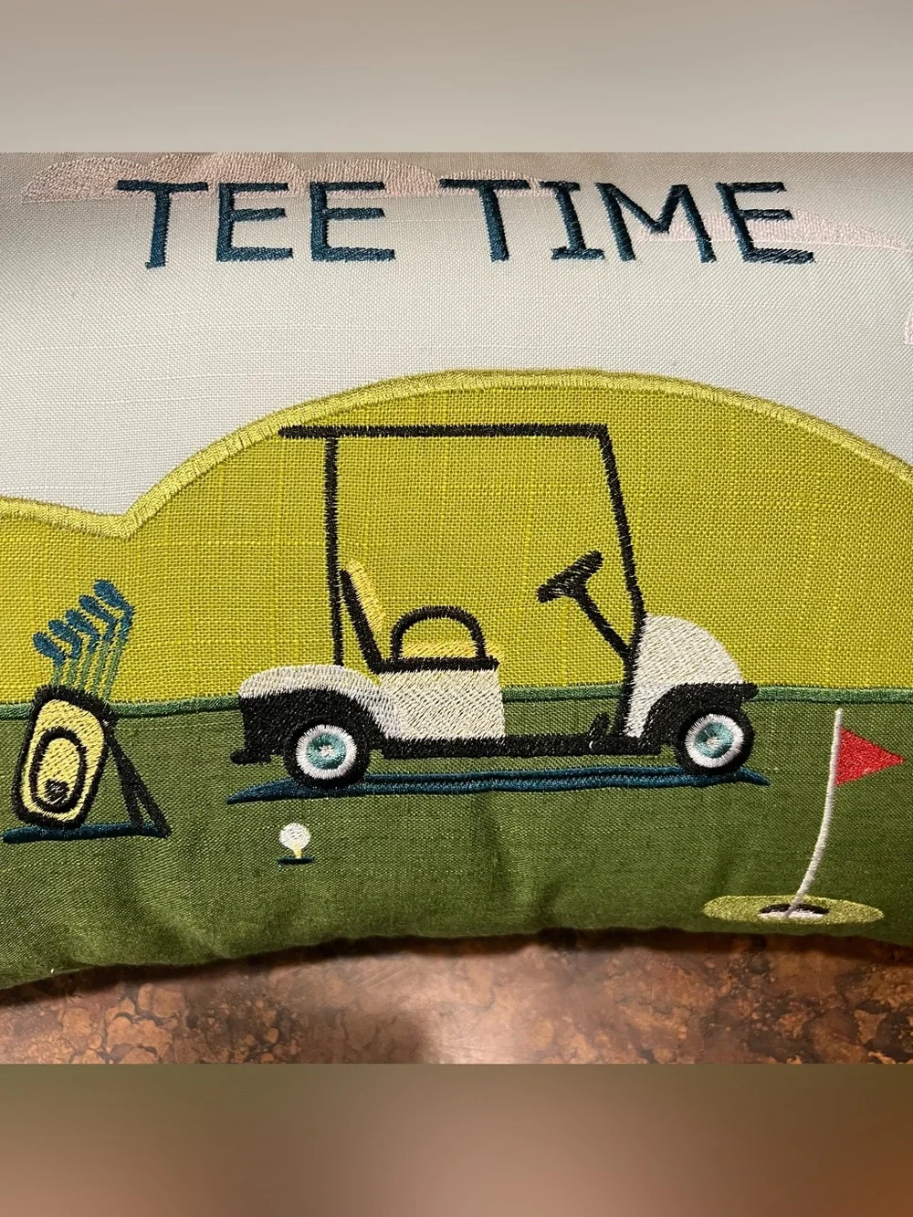 Golf Themed Tee Time Pillow NWT